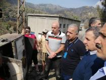 وزير الكهرباء غسان الزامل يطلع على الأضرار الكهربائية جراء الحرائق في ريف اللاذقية